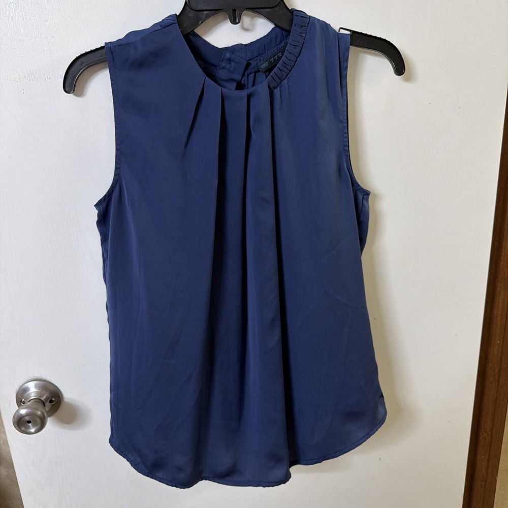 Zara Navy Tank Top SIZE S Sleeveless Blouse.